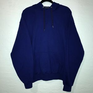 Blue Hoodie w/ Black Strings